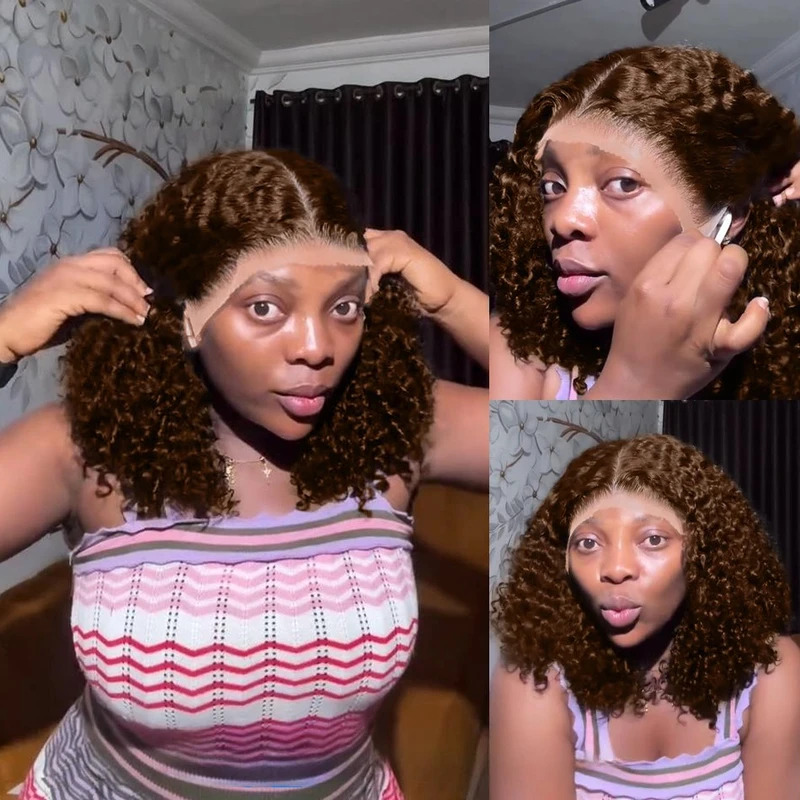 Kıvırcık Kısa Bob Peruk, Gerçe - Glueless Wear And Go Human Hair Wig incelemesi ve fiyatı