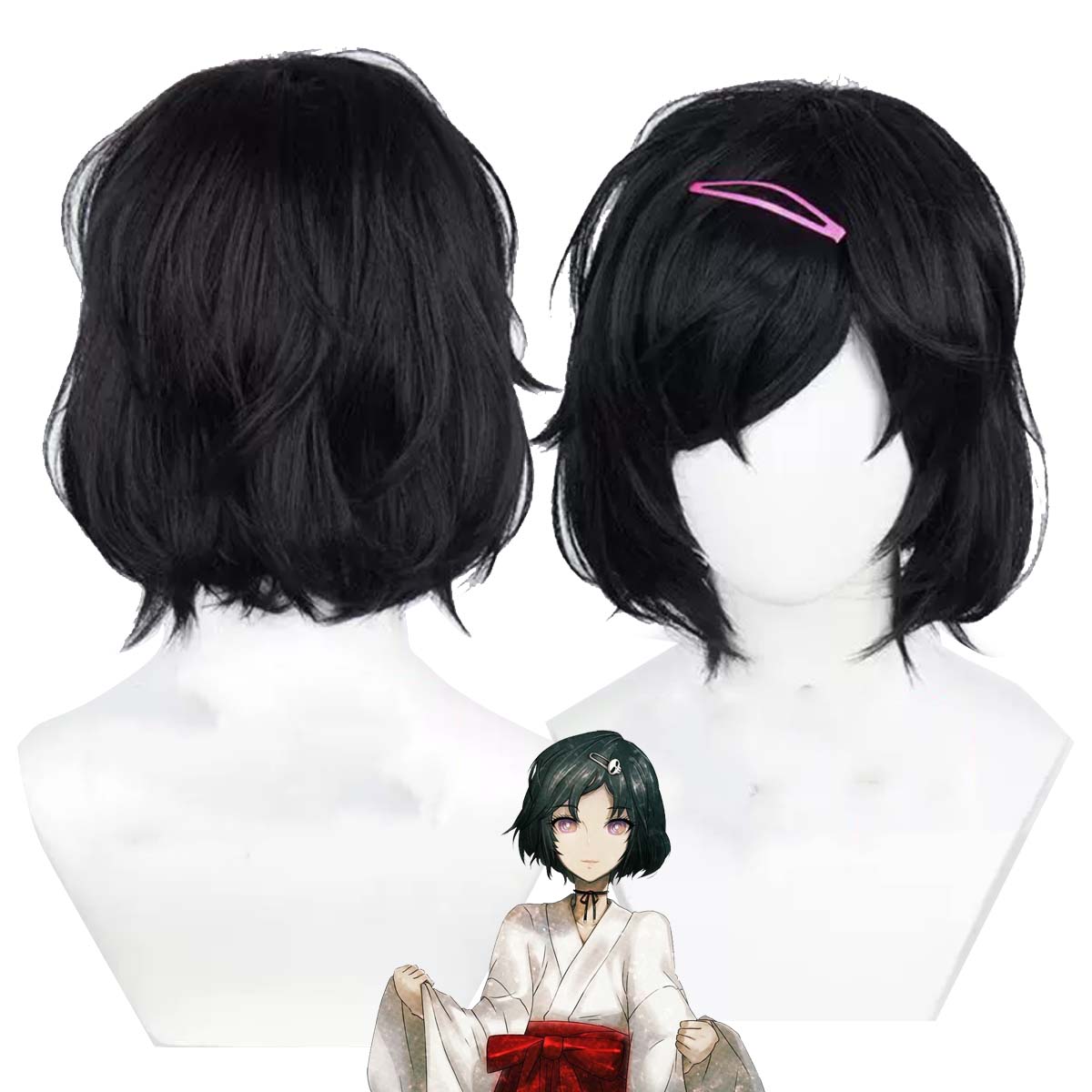 Kadın Anime Steins Gate Cospla - Synthetic Braided Wigs For Black Women incelemesi ve fiyatı