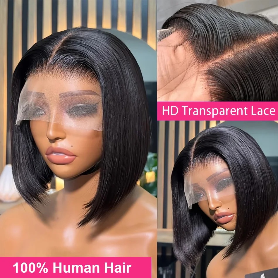 Bob Peruk Gerçek Saç Kısa Düz  - Glueless Wear And Go Human Hair Wig incelemesi ve fiyatı