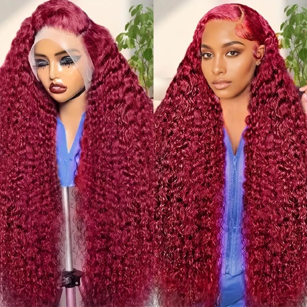 200 Yoğunluklu Bordo Derin Dal - Lace Front Wigs incelemesi ve fiyatı