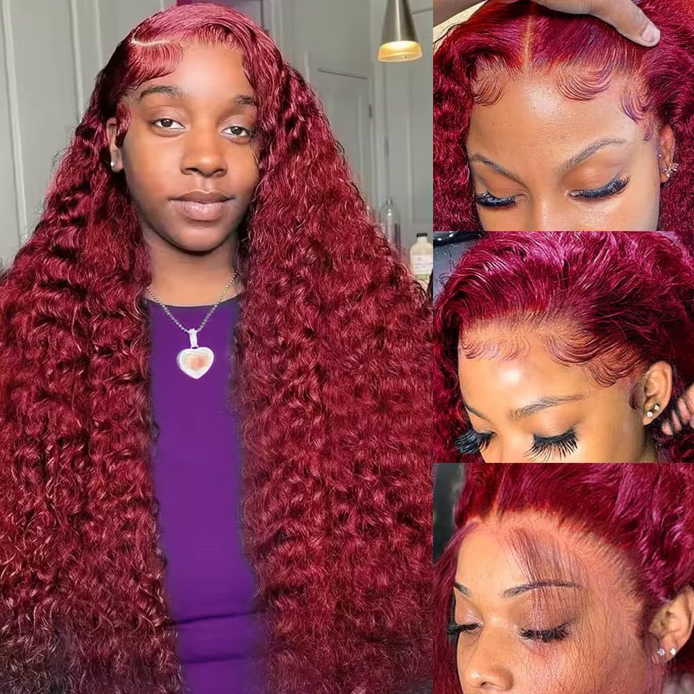 200 Yoğunluklu Bordo Derin Dal - Lace Front Wigs incelemesi ve fiyatı