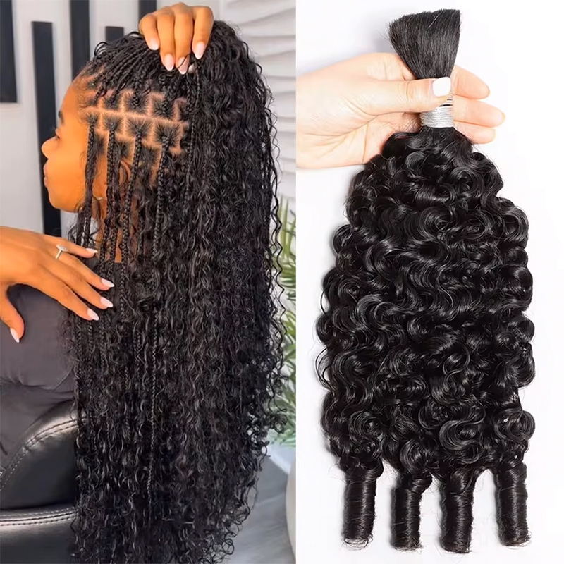 12A 12-30 İnç 1-5 Adet Boho Ör - Water Wave Bulk Human Hair For Braiding incelemesi ve fiyatı
